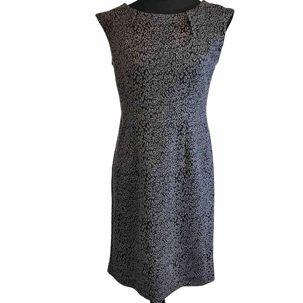 Elementz Dress Petite Small Zip  Leopard Cheetah‎ Black Gray Sleeveless